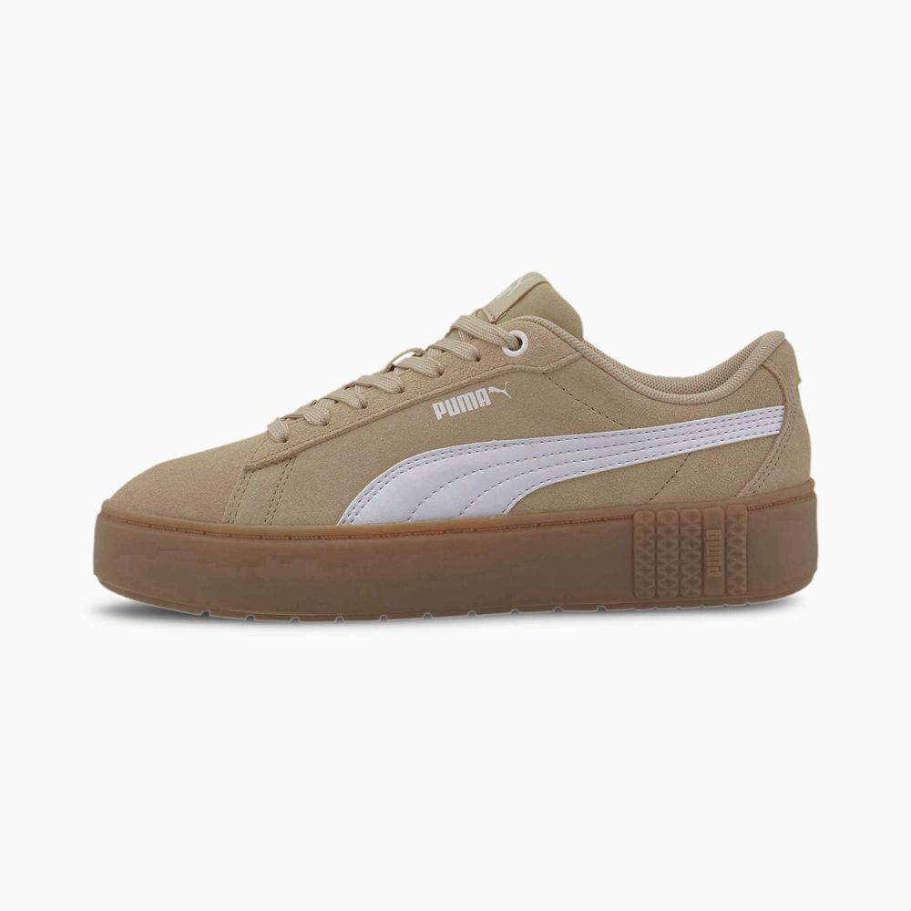 Puma Smash Platform v2 Suede Női Sportcipő - Khaki/Fehér ( Hungary - JAIHB7182 )